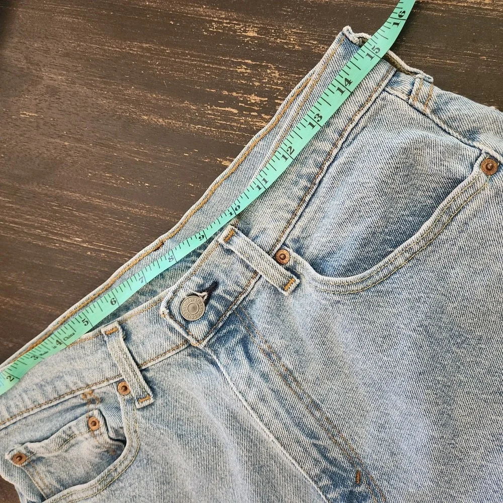 Vintage Levis 505 Jorts‎ Shorts Mens 32 Blue Light Wash Relaxed Fit Y2K Retro